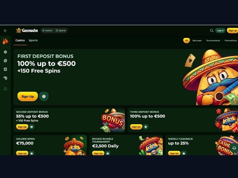 Registrazione e primo accesso alla dashboard su Casinacho Casino Nacho Casino per l'Italia